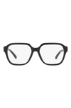 Tory Burch 53mm Square Optical Glasses In Black