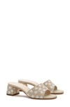 Larroude Brigite Ruffle Raffia Sandal In Raw