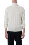 Bugatchi Merino Wool Turtleneck In Chalk