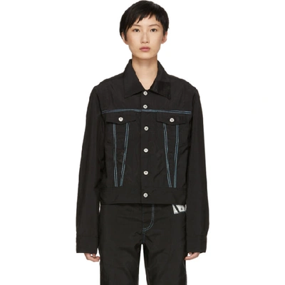 Kanghyuk Black Nylon Airbag Jacket In Black/skybl