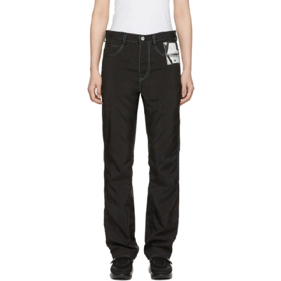 Kanghyuk Black Airbag Straight Jeans In Black/skybl