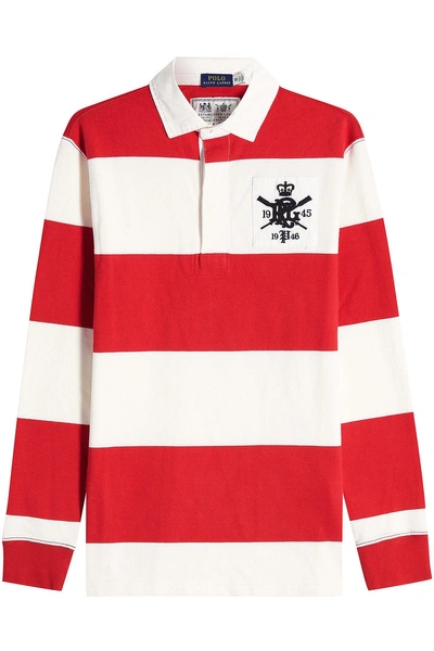 Polo Ralph Lauren Rugby Shirt In, Red And White Stripe Rugby Shirt Long Sleeve