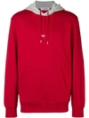 Helmut Lang Taxi-print Hooded Cotton Sweatshirt In Red