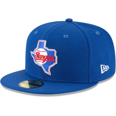 New Era Blue Texas Rangers Cooperstown Collection Wool 59fifty Fitted Hat