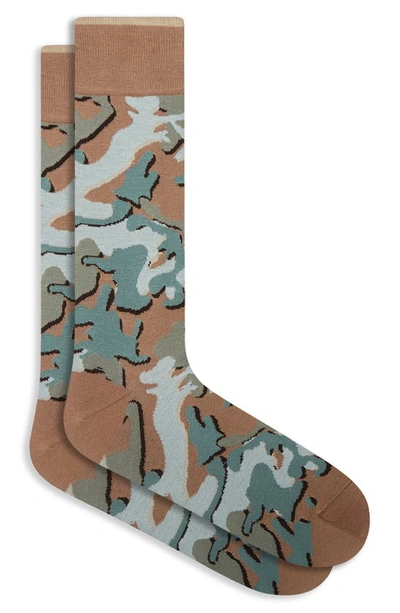 Bugatchi Camouflage Dress Socks In Sage