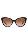 Ralph Lauren 56mm Cat Eye Sunglasses In Black