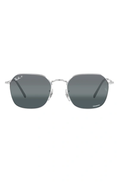 Ray Ban Jim 53mm Irregular Sunglasses In Silver