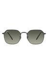 Ray Ban Jim 53mm Gradient Irregular Sunglasses In Black