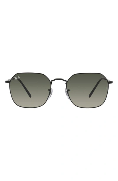 Ray Ban Jim 53mm Gradient Irregular Sunglasses In Black