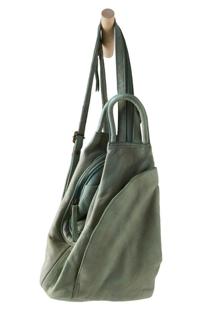 Free People We The Free Soho Convertible Leather Backpack In Washed Army