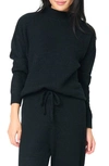 Gibsonlook Gigi Rib Mock Neck Sweater In Black