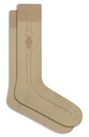 Bugatchi Diamond Cluster Dress Socks In Sand