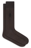 Bugatchi Diamond Cluster Dress Socks In Chocolate