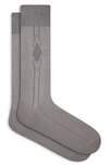 Bugatchi Diamond Cluster Dress Socks In Silver