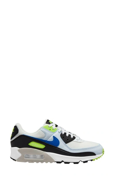 Nike Air Max 90 Sneaker In White/ Blue/ Volt/ Blue Tint