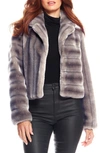 Donna Salyers Fabulous-furs Maven Faux Fur Jacket In Grey