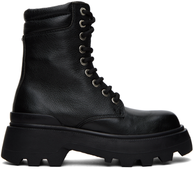 Ami Alexandre Mattiussi Black Ranger Boots In Black/001