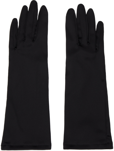 Dolce & Gabbana Black Short Gloves In N0000 Nero