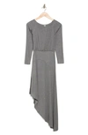 Go Couture Asymmetric Maxi Dress In Dark Slate