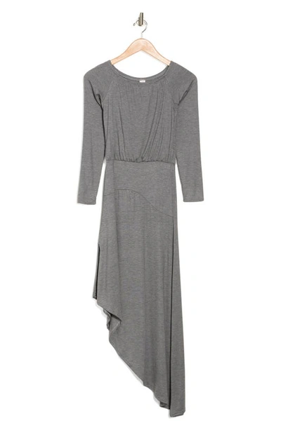 Go Couture Asymmetric Maxi Dress In Dark Slate