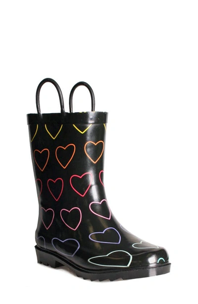 Nomad Splashy Kids Rain Boot In Neon Hearts