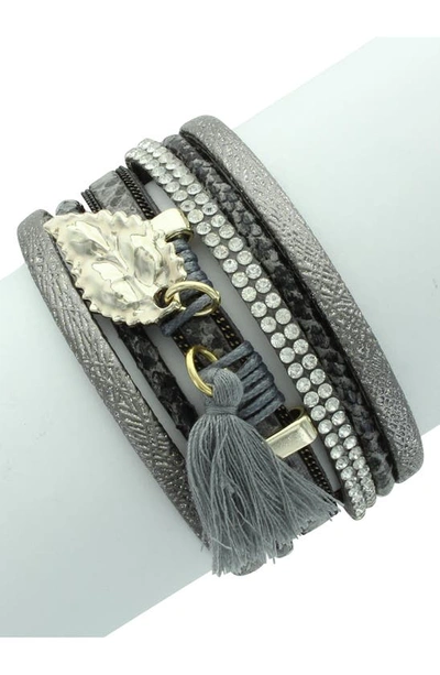 Olivia Welles Julisa Magnetic Stack Bracelet In Metallic