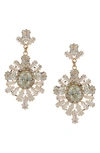 Olivia Welles Symphony Crystal Drop Earrings In Gold / Clear
