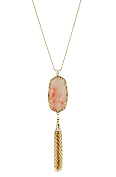 Olivia Welles Evie Tassel Pendant Necklace In Gold