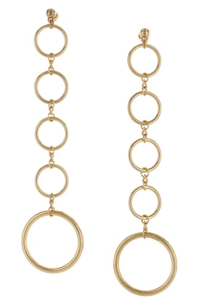 Olivia Welles Circle Drop Earrings In Gold