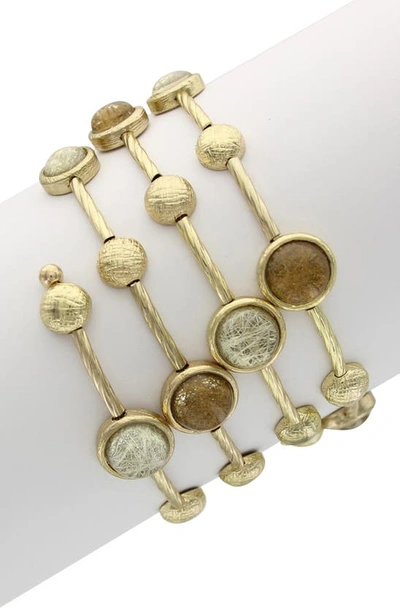Olivia Welles Neutral Baubles Bracelet In Gold / Neutral