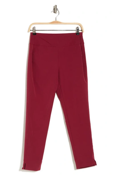 90 Degree By Reflex High Waist Straight Leg Pants In Rouge