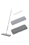 True & Tidy Heavy Duty Wet & Dry Sweeper Mop In Silver/ Gray