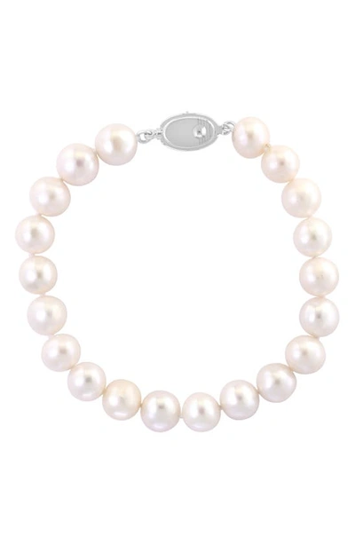 Effy Sterling Silver Freshwater Pearl Bracelet In White