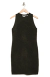 Vince Sleeveless Sweater Dress In Heather Black Leaf