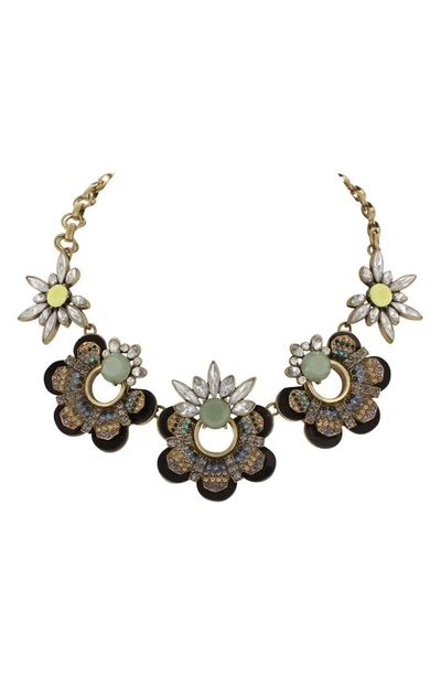 Olivia Welles Floral Bib Necklace In Multi