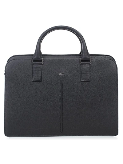 Dior Classic Leather Briefcase In H00n Black