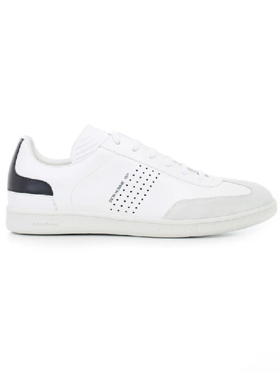 Dior Perforated Sneakers In White Black