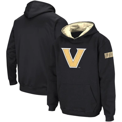 Colosseum Kids' Youth   Black Vanderbilt Commodores Big Logo Pullover Hoodie