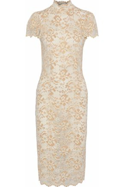 Ganni Woman Flynn Lace Dress Ivory