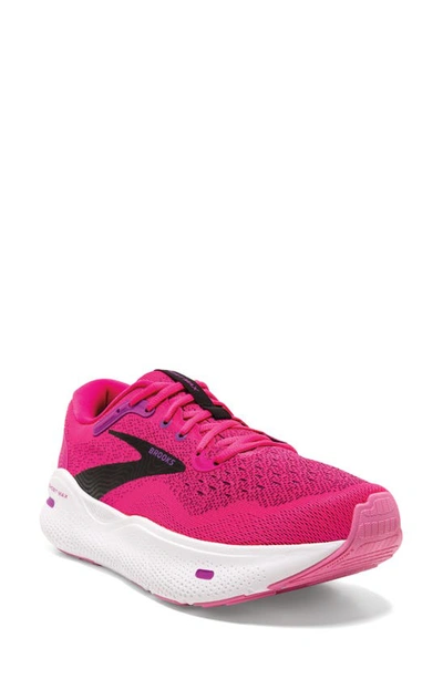 Brooks Ghost Max Running Shoe In Pink Glo/ Purple/ Black