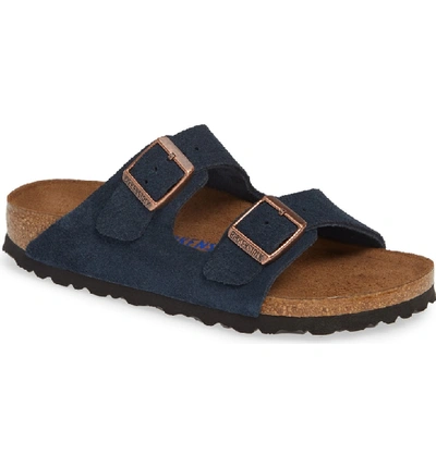 Birkenstock 'arizona' Soft Footbed Suede Sandal In Navy Suede