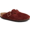 Birkenstock 'boston' Soft Footbed Clog In Burgundy