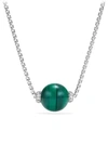 David Yurman Solari Diamond & Gemstone Pendant Necklace In Malachite