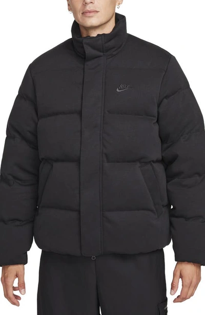 Nike Men's  Sportswear Tech Oversized Puffer Jacket In Black/black