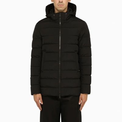 Herno Black Quilted Nylon Down Jacket