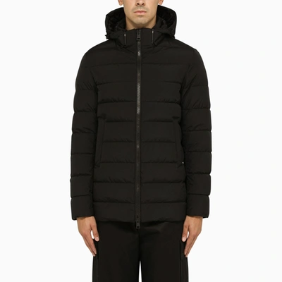 Herno Black Quilted Nylon Down Jacket | ModeSens