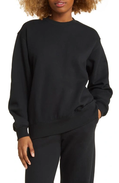 Bp. Oversize Crewneck Sweatshirt In Black Jet