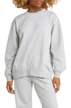 Bp. Oversize Crewneck Sweatshirt In Grey Soft Heather