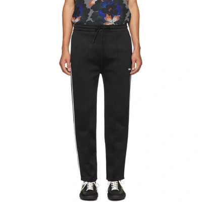 Kenzo Logo Print Cotton Blend Sweat Pants In Black