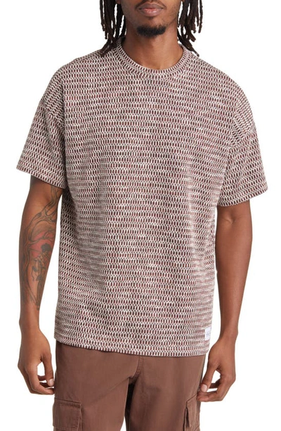 Native Youth Relaxed Fit Jacquard T-shirt In Brown